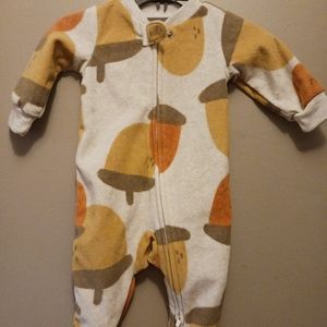 Carters 1pc fleece long sleeve footed pajamas -New